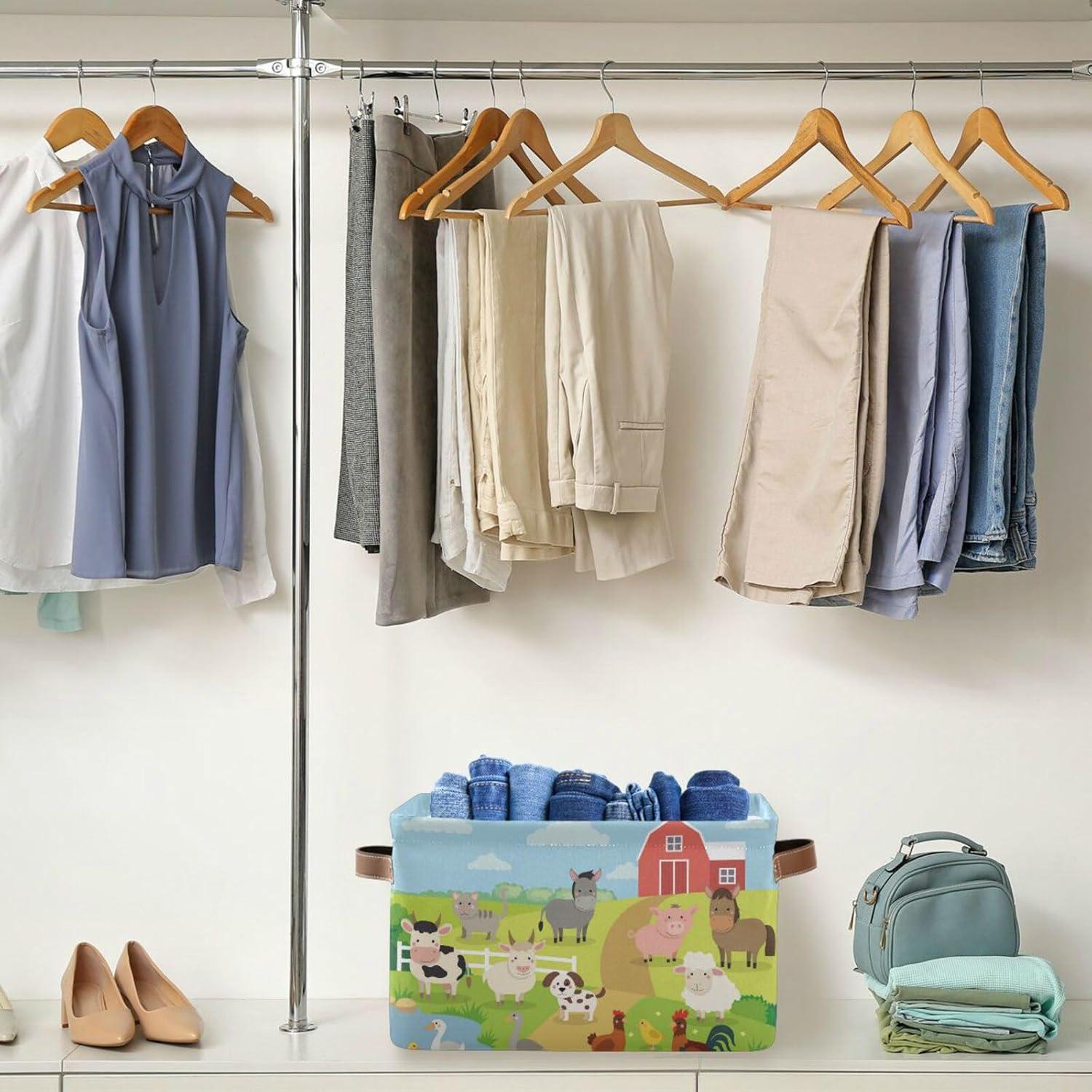 Canasta de Almacenamiento Plegable SUABO 36.1x25.9cm Animales