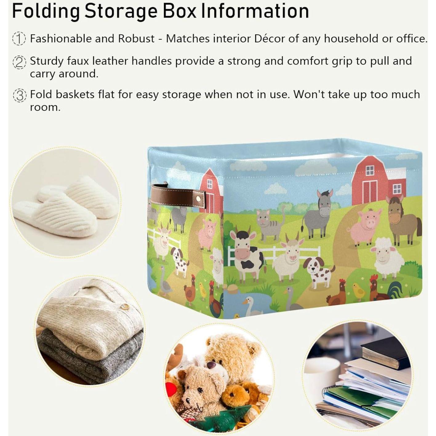 Canasta de Almacenamiento Plegable SUABO 36.1x25.9cm Animales