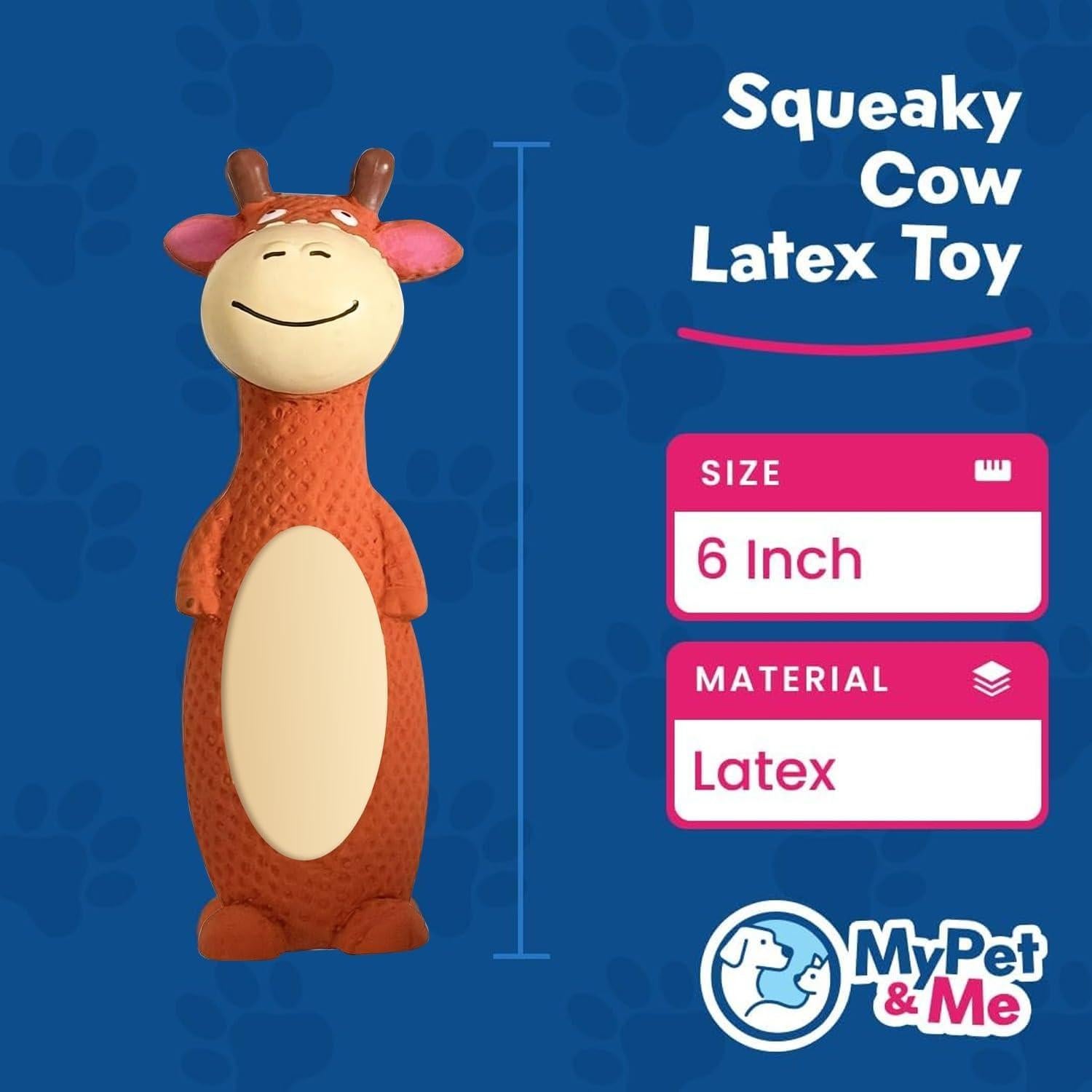 Juguete para Perros Mi Mascota y Yo Vaca Naranja 15.24 cm