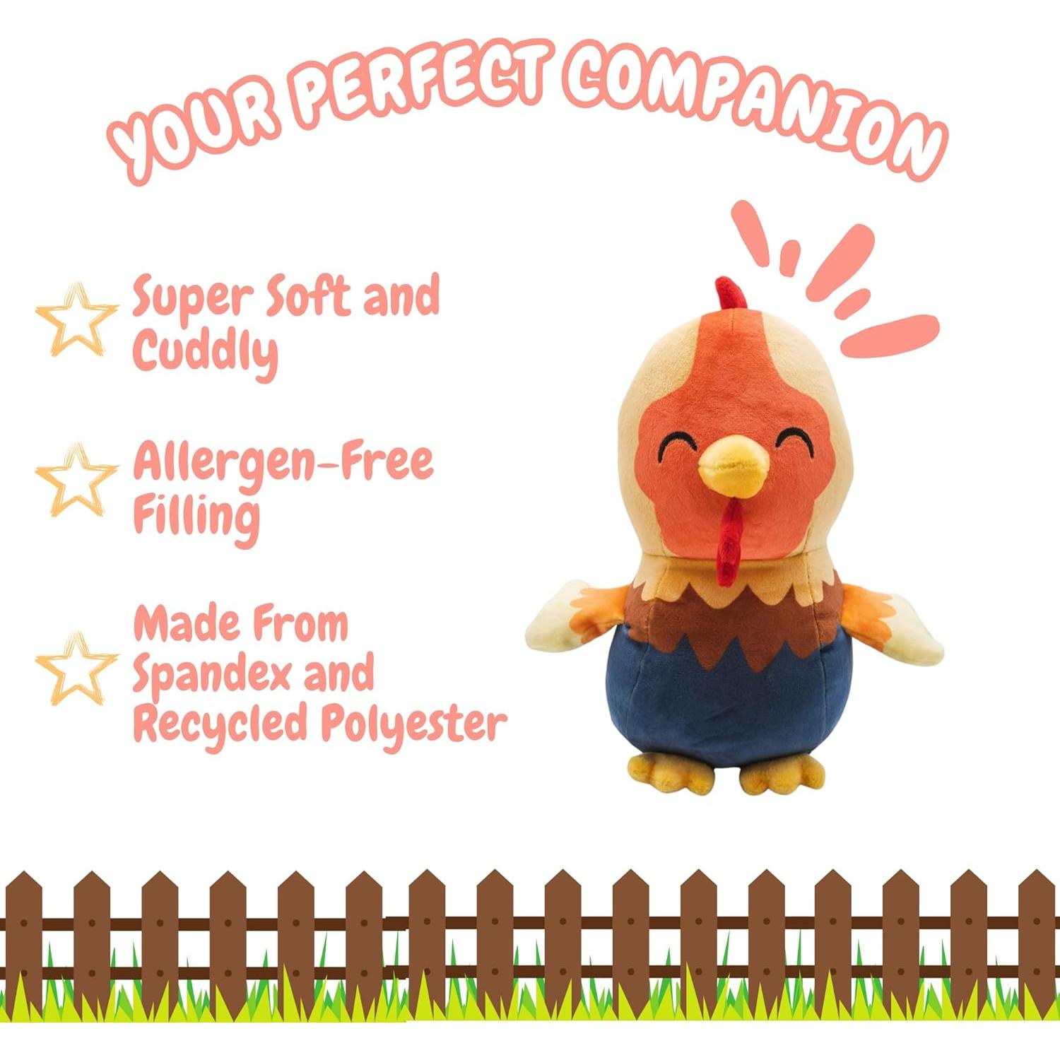 Hennifer Pollo Arcoíris Peluche 20 cm - Suave y Ecológico