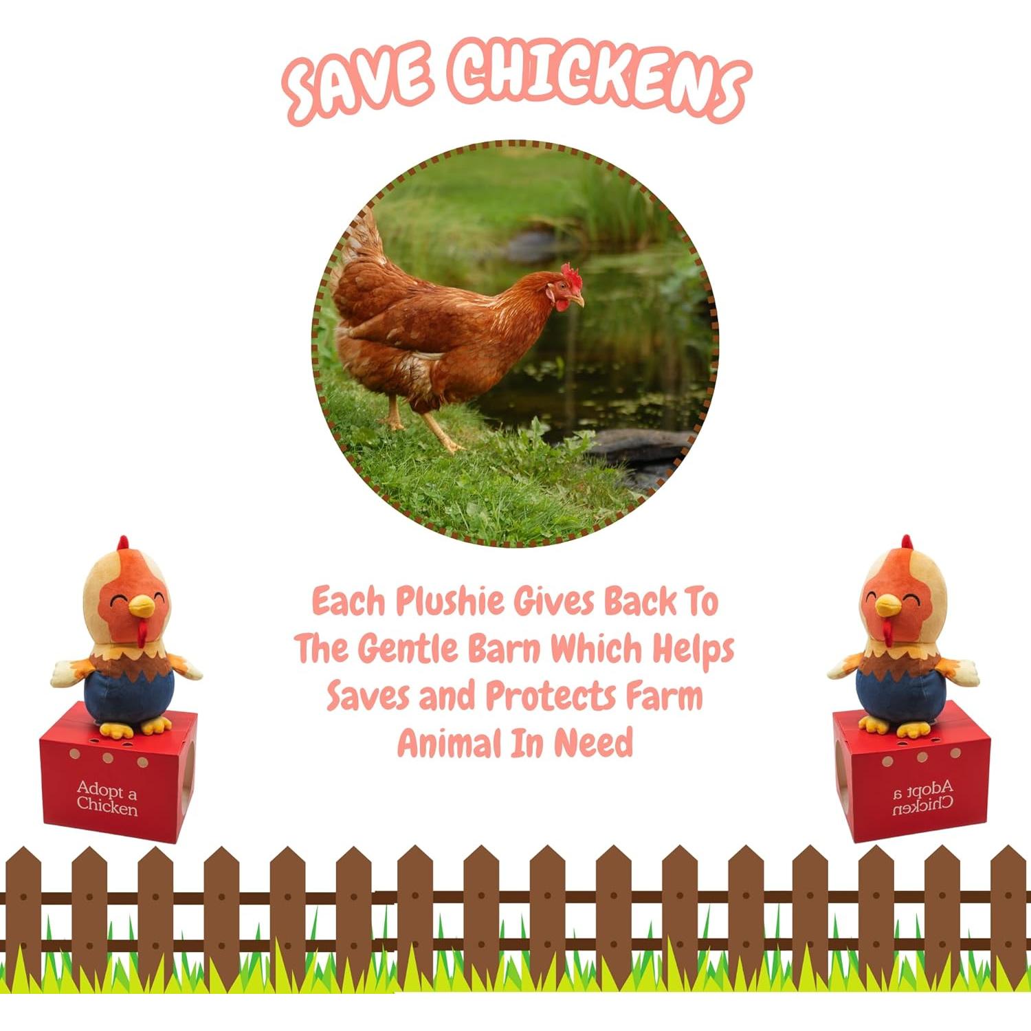 Hennifer Pollo Arcoíris Peluche 20 cm - Suave y Ecológico