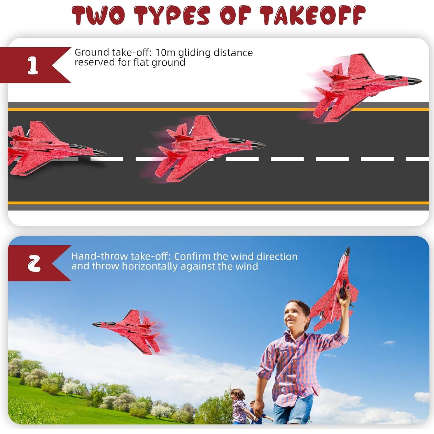 Avión RC NEWFATE F22 Inalámbrico 2CH con Luces LED