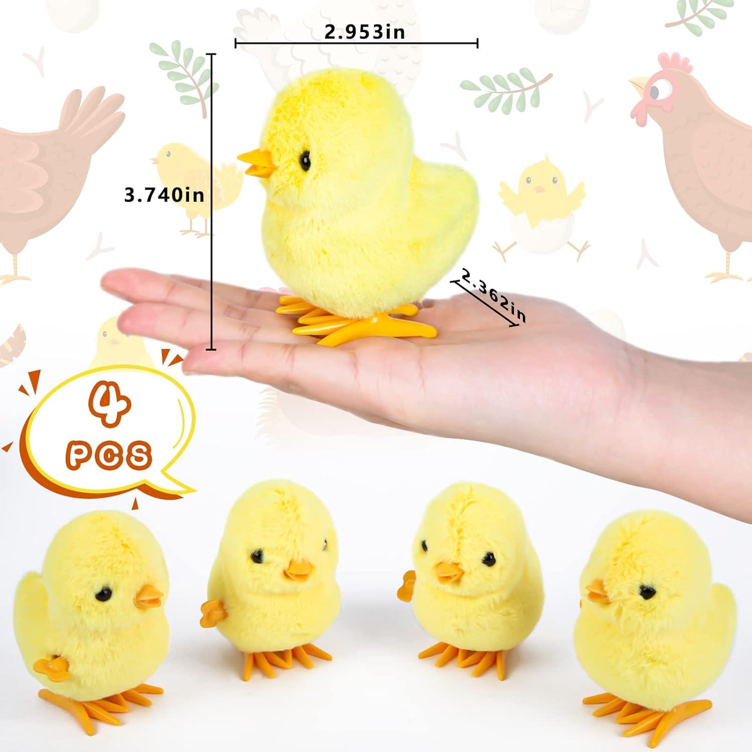 Juguetes de Pollo de Cuerda 3 Nutrias - 4 Piezas de Peluche