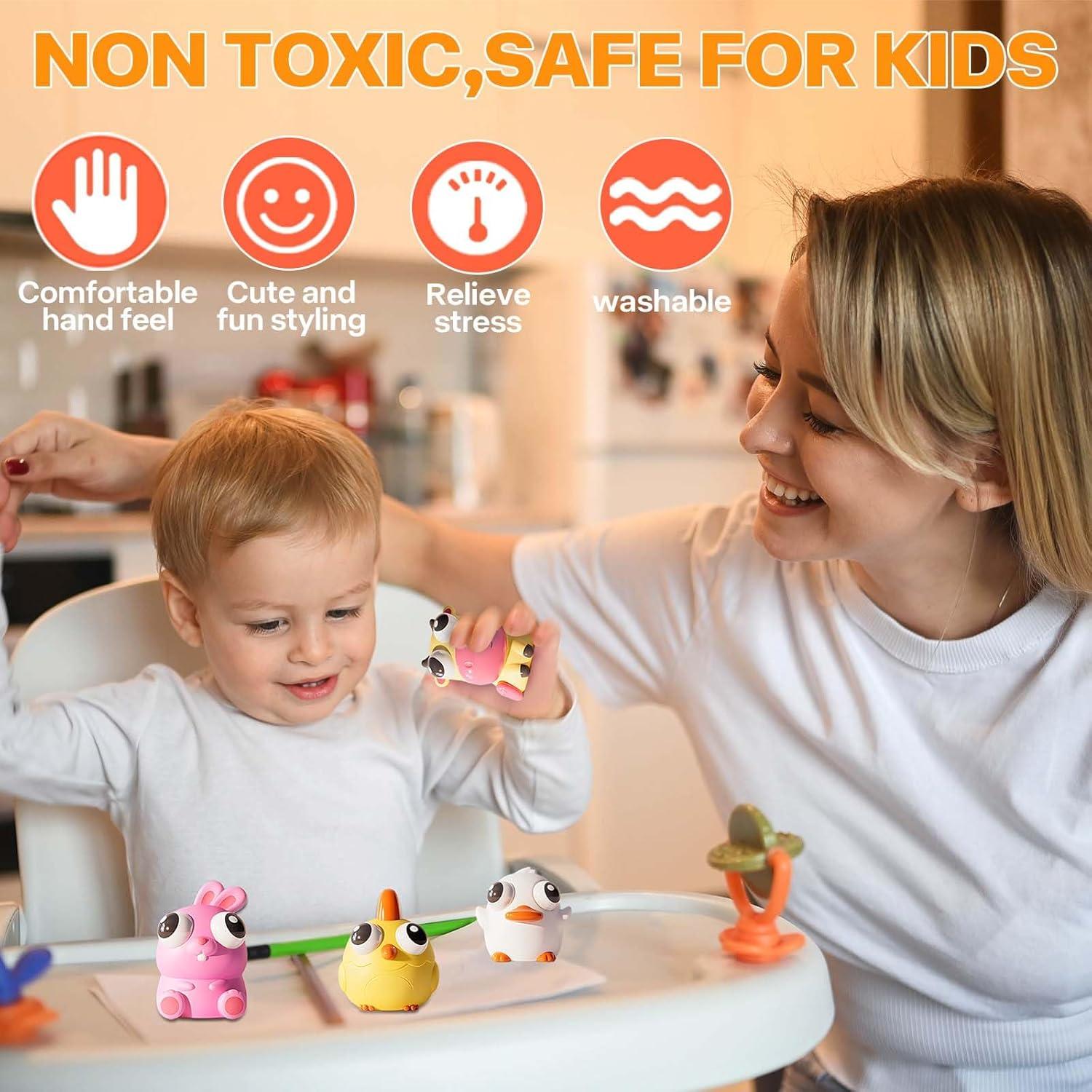 4 Juguetes Antiestrés Niulife Animales Kawaii 7.1 cm