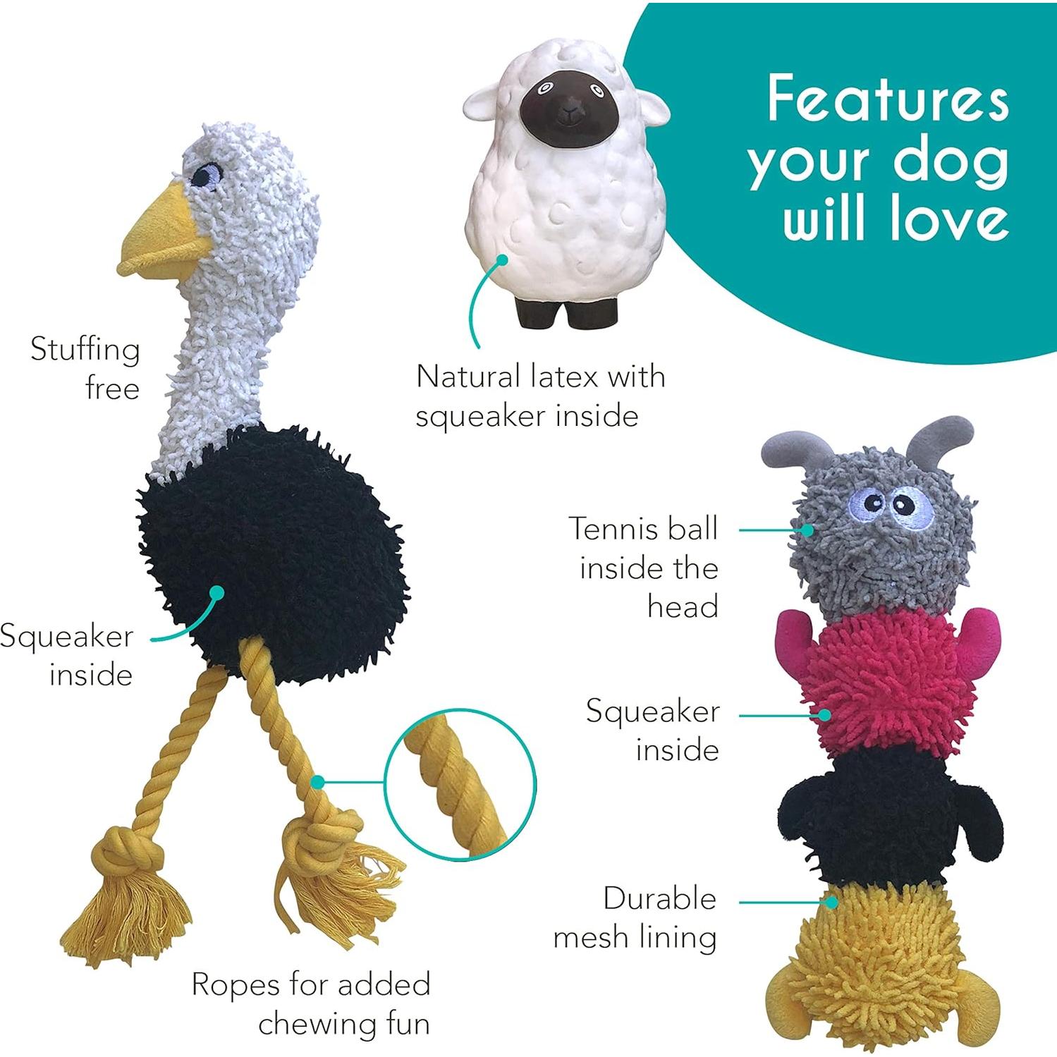 Conjunto de juguetes para masticar perro Rocket & Rex - 3 piezas