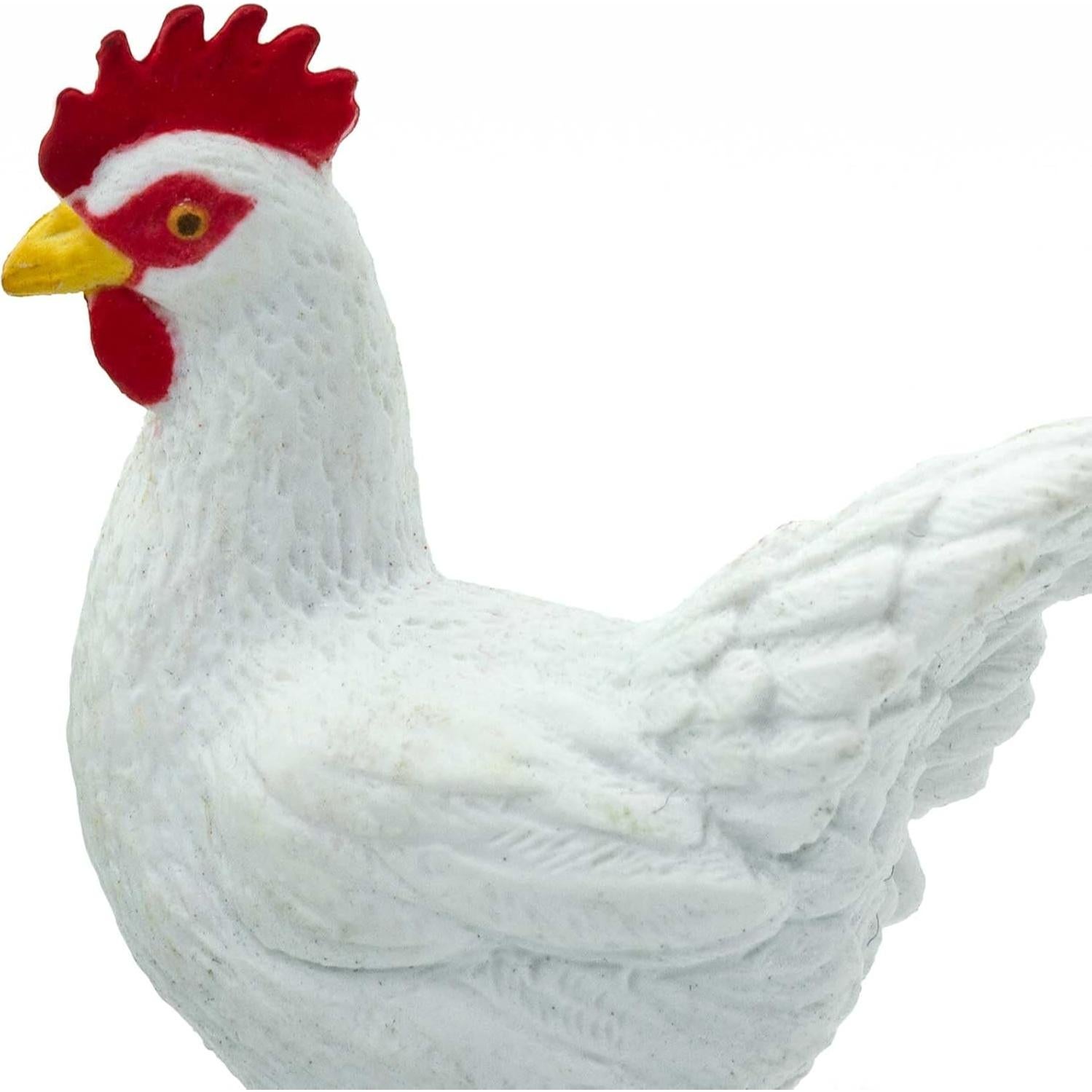 Figura de Pollo Leghorn Blanco Safari Ltd. 5.72 cm Juguete Educativo