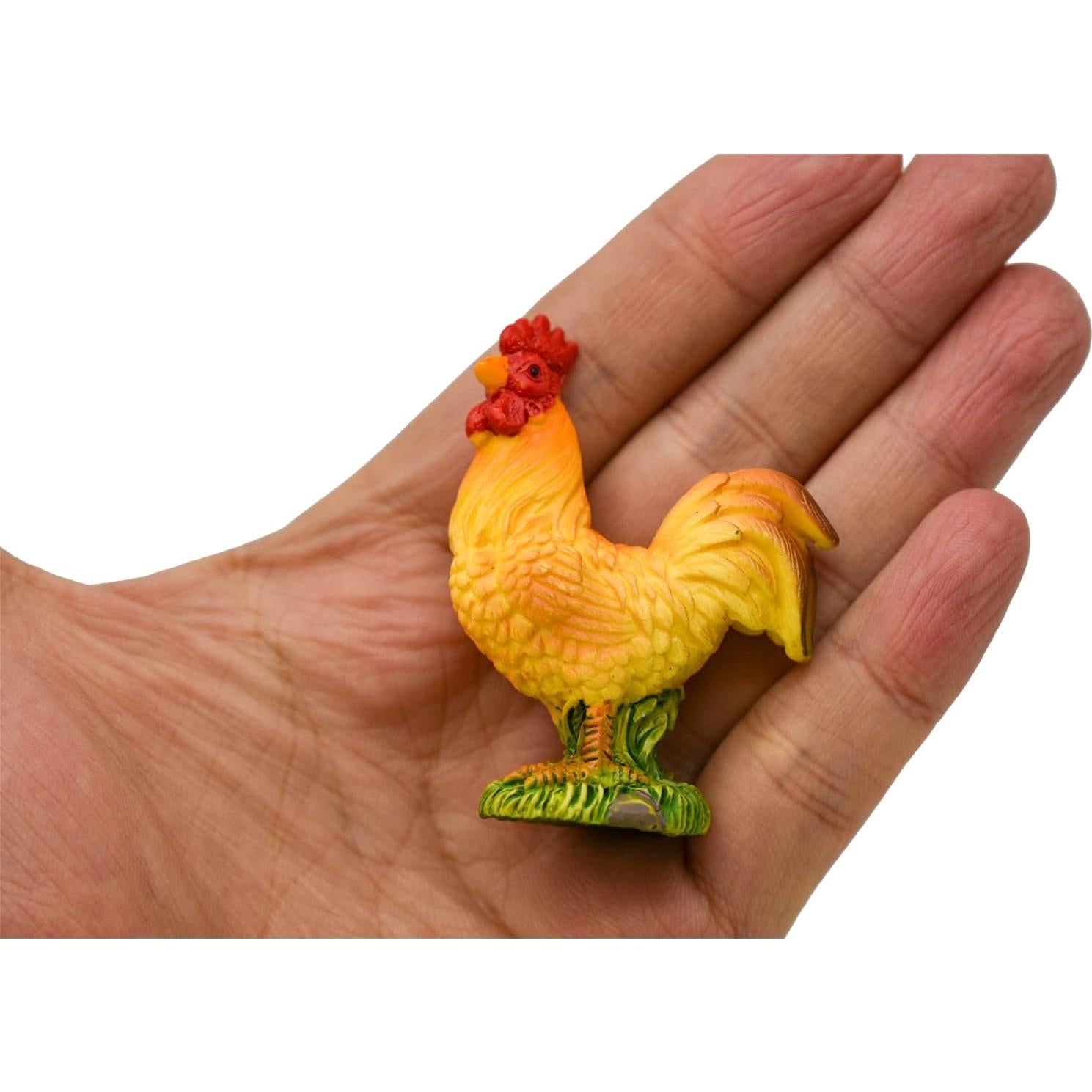 Figuras de Pollo Miniatura Pinenjoy - 9 Piezas de Resina 3-5 cm