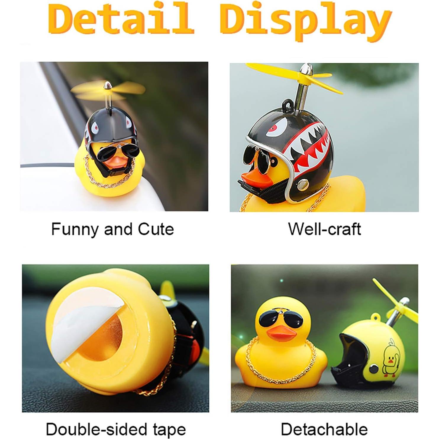 Decoraciones de Tablero de Coche Wonuu - 3 Patos de Goma