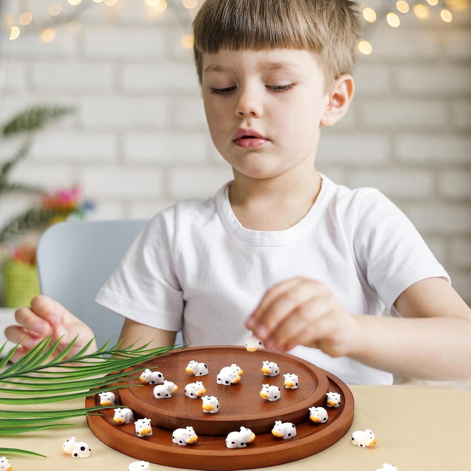 48 Mini Vacas de Resina VICROIC para Decoración y Manualidades