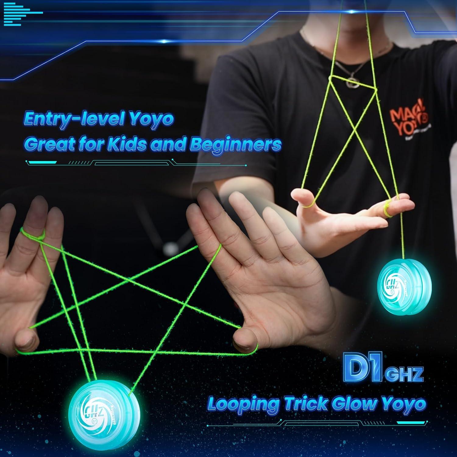 Yoyo MAGICYOYO D1 Brillo Azul para Niños y Principiantes