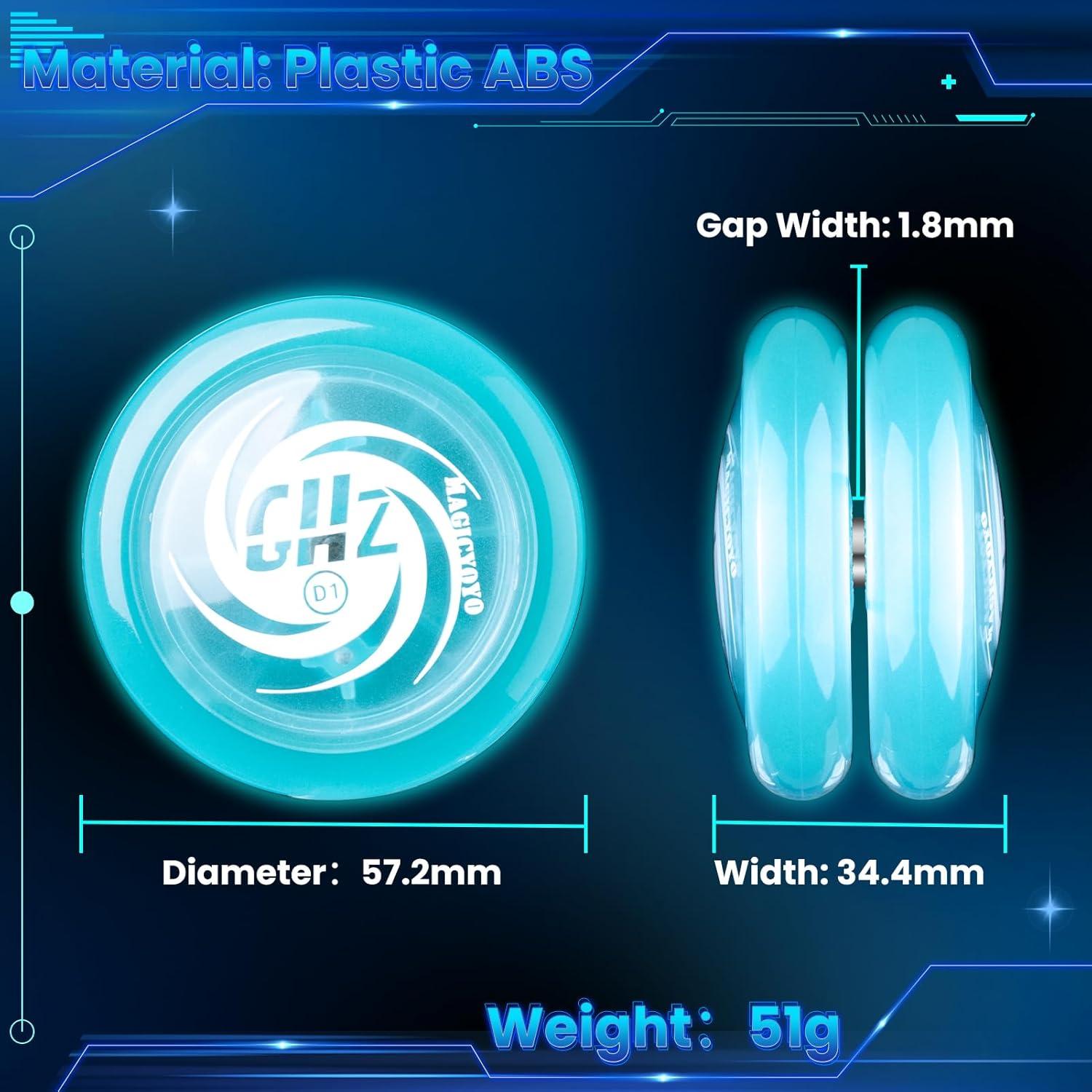 Yoyo MAGICYOYO D1 Brillo Azul para Niños y Principiantes