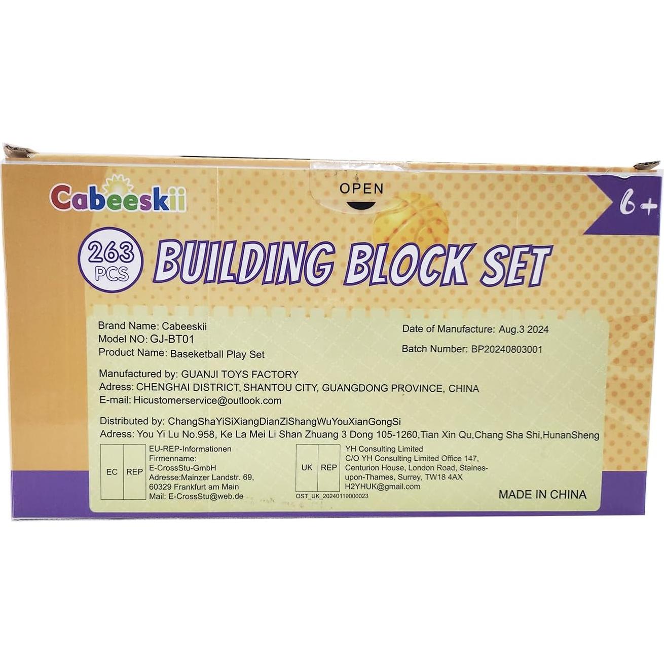 Juego de Bloques de Construcción Baloncesto Cabeeskii 0.54 kg