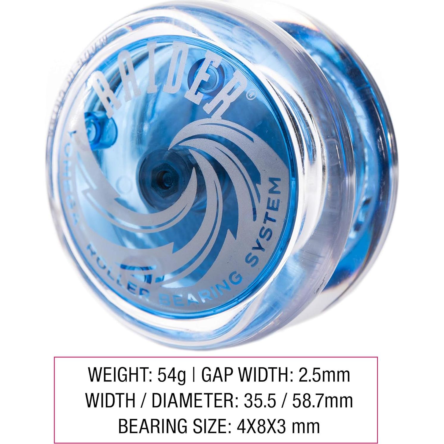 Yoyo Profesional Yomega Raider Azul - Ideal para Trucos Avanzados