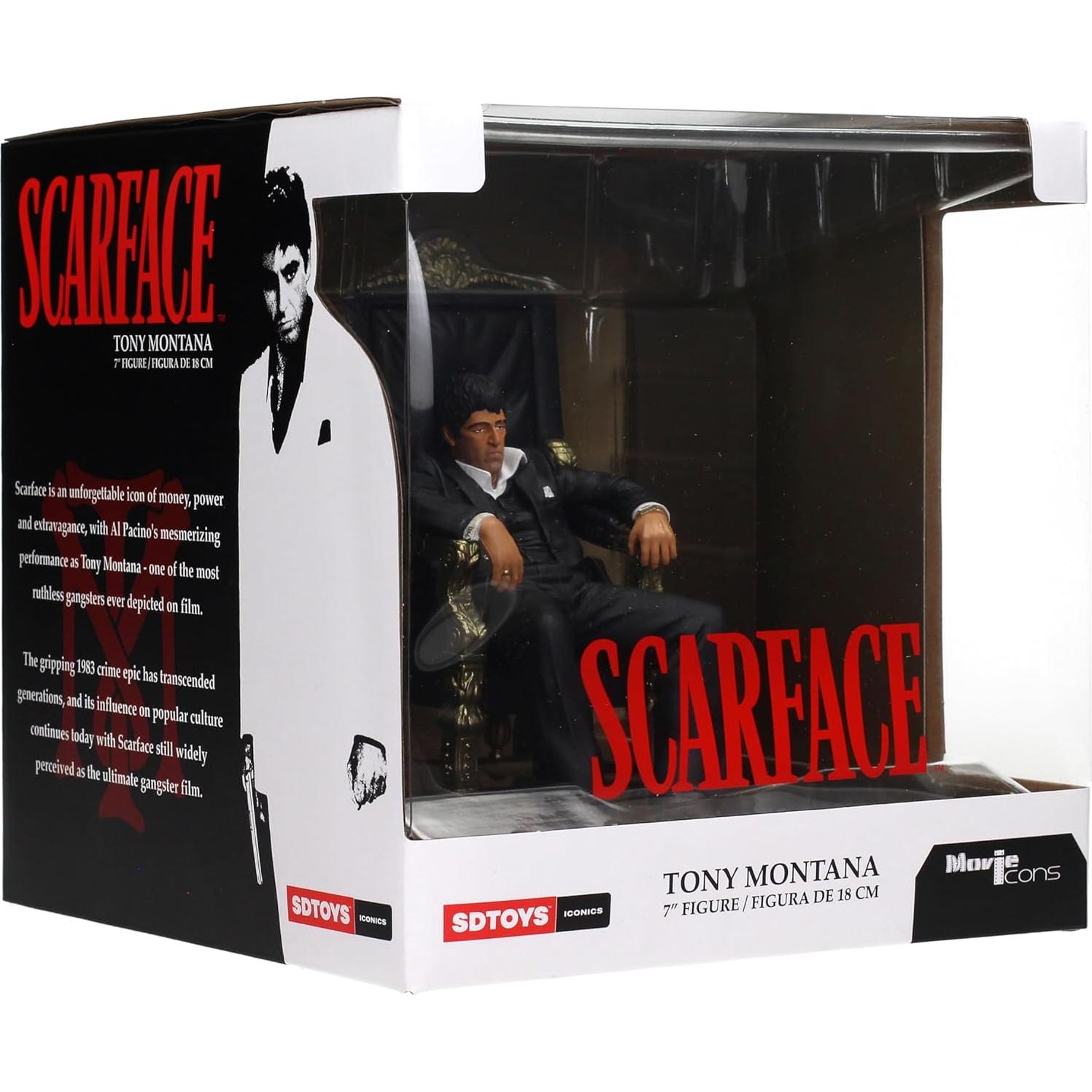 Figura Tony Montana en Trono SD Toys 17.78 cm PVC