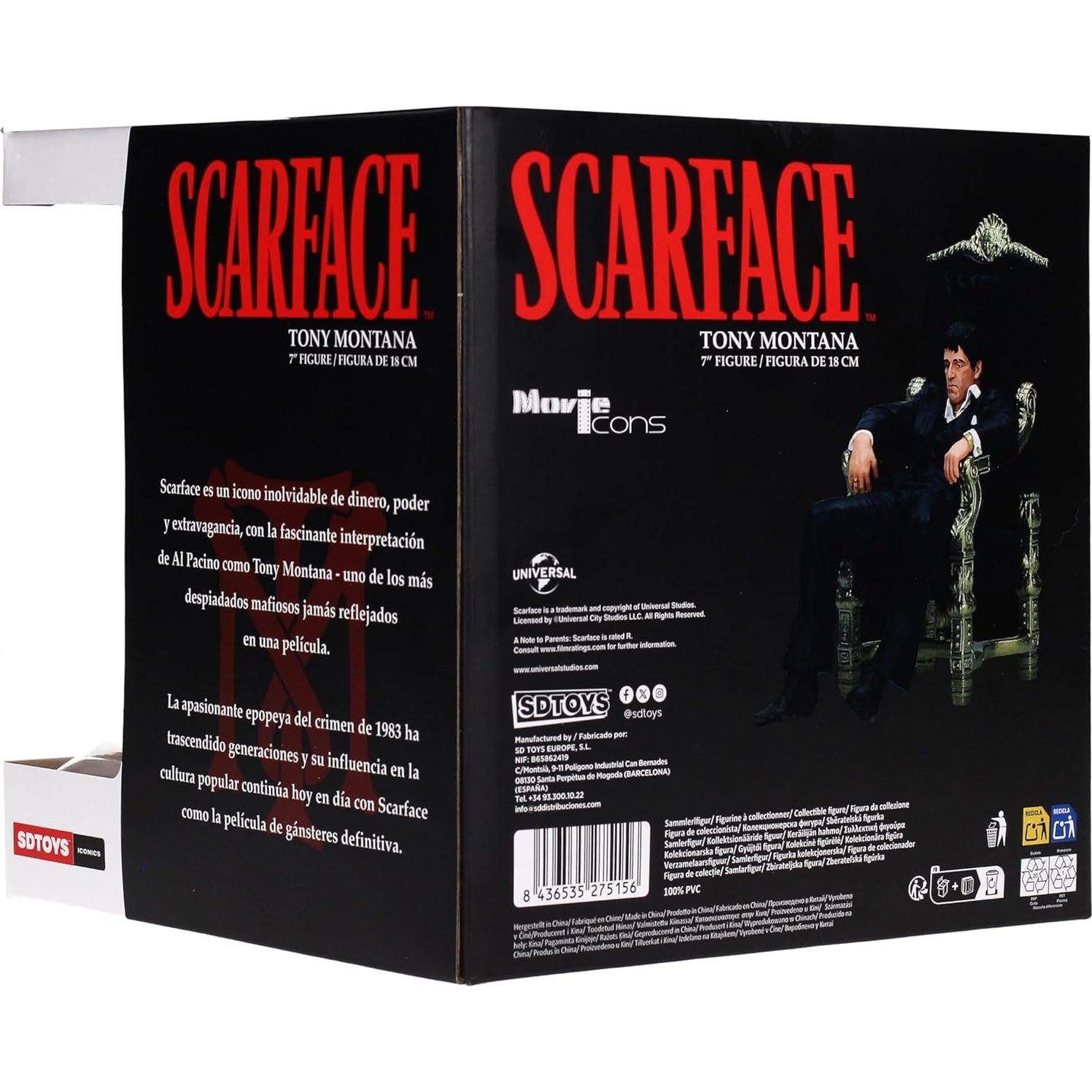 Figura Tony Montana en Trono SD Toys 17.78 cm PVC