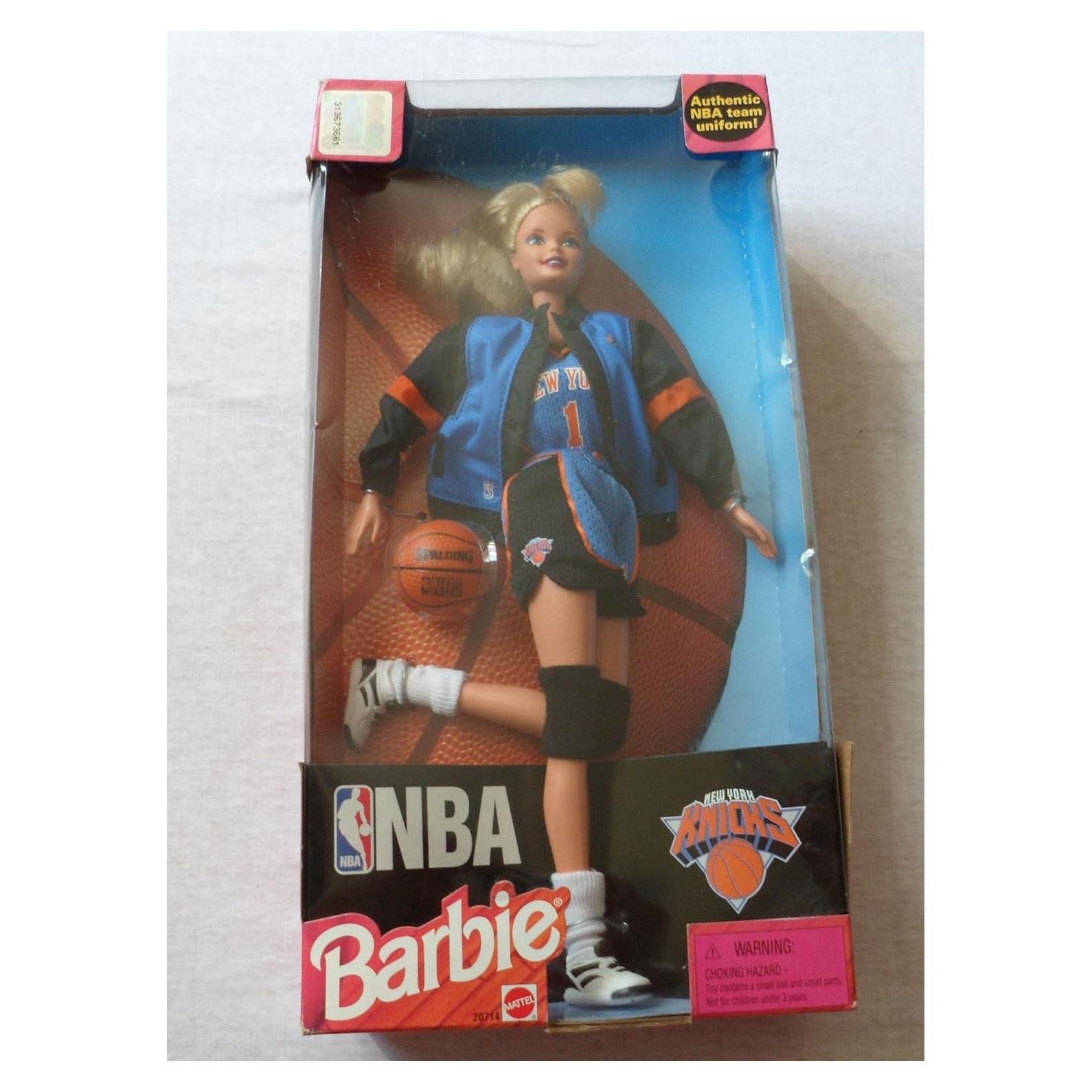 Muñeca Barbie NBA New York Knicks Mattel 32.77x17.02cm