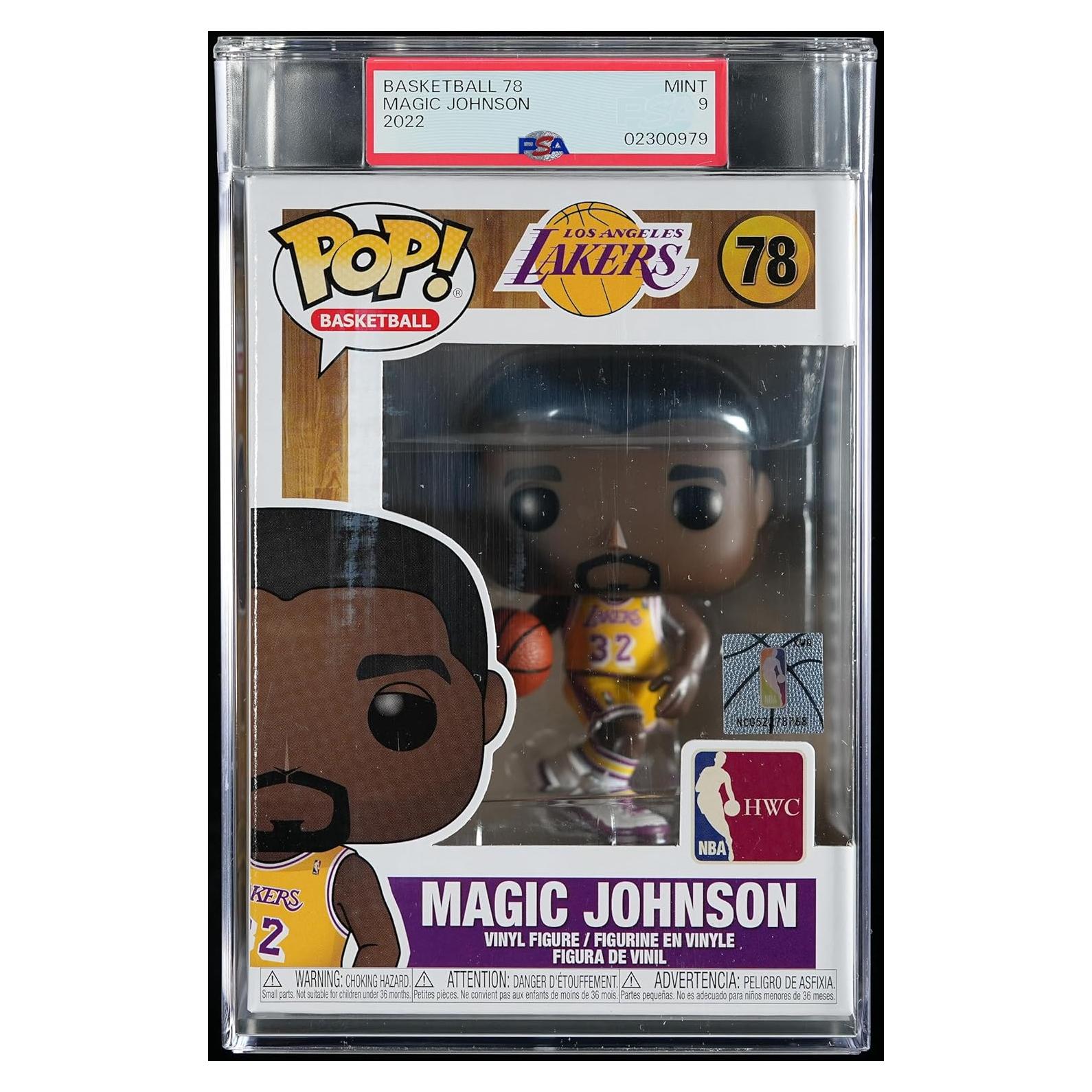 Figura de Vinilo Magic Johnson #78 PSA 9 MINT en Caja Protectora