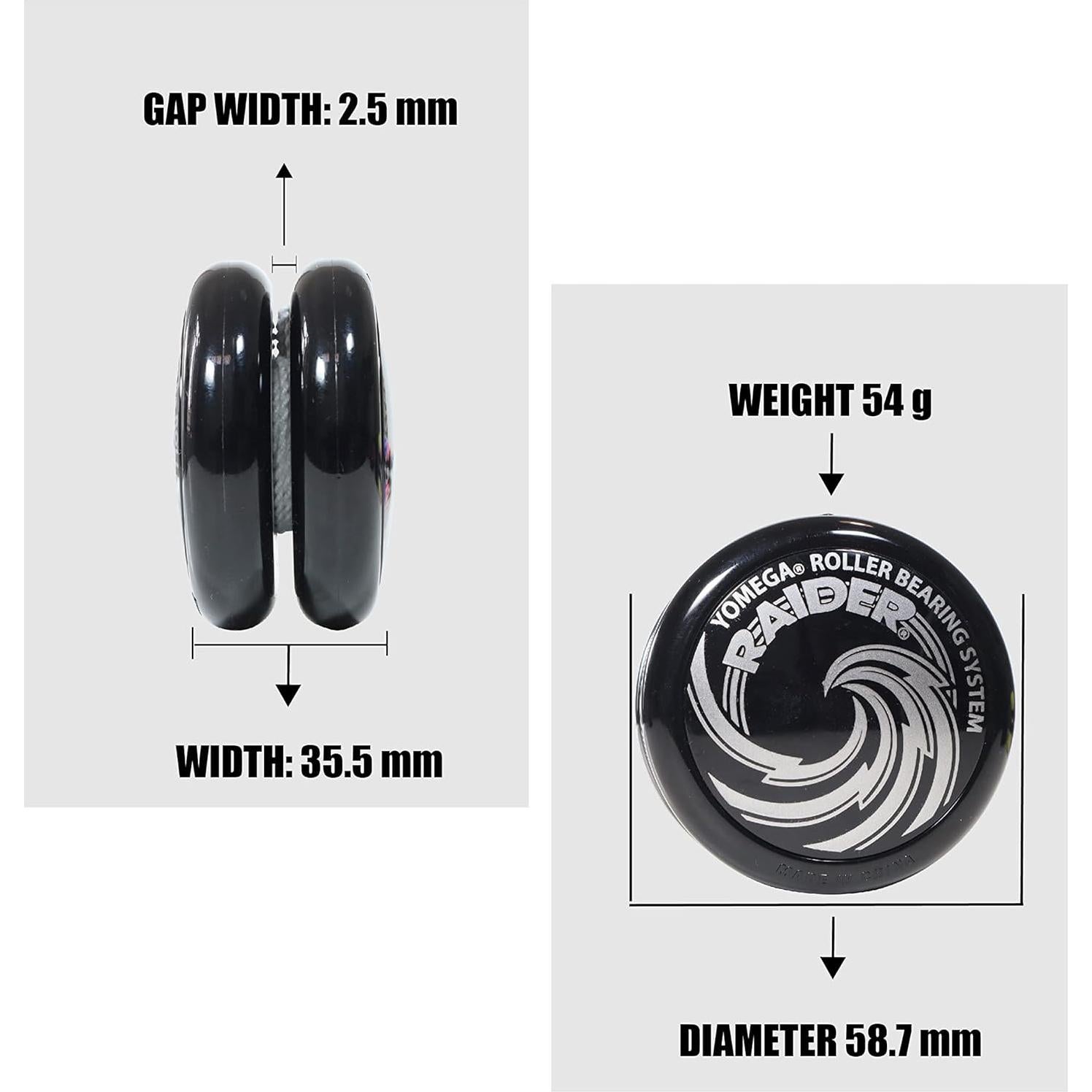 Yoyo Yomega Raider Profesional con Rodamiento y 2 Cuerdas