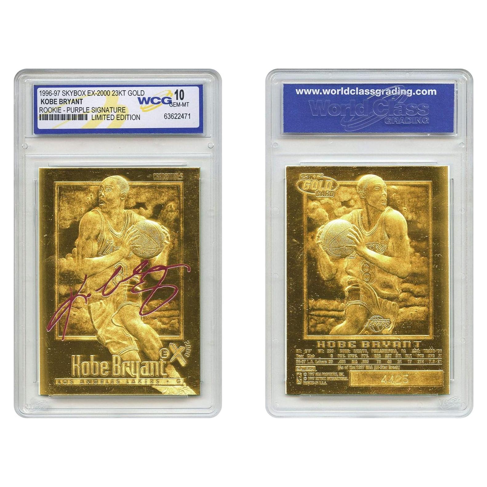 Tarjeta de Oro Kobe Bryant 1996-97 Skybox EX-2000 GEM Mint 10