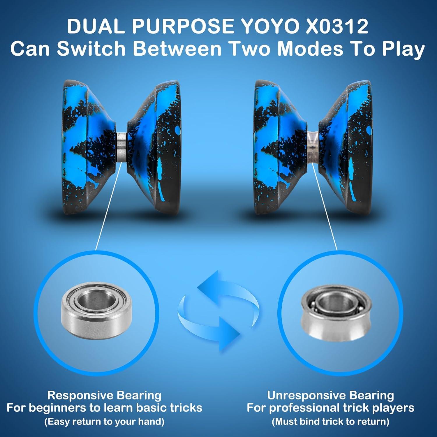 Yoyo Profesional X0312 YoYoStudio para Trucos - Negro Azul