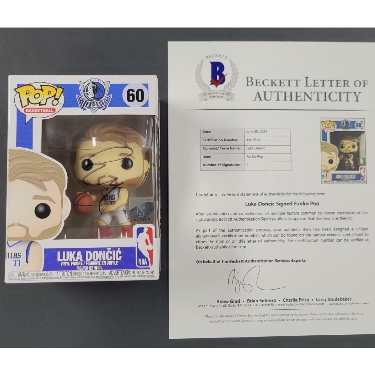 Figura Funko POP autografiada Luka Doncic NBA con COA