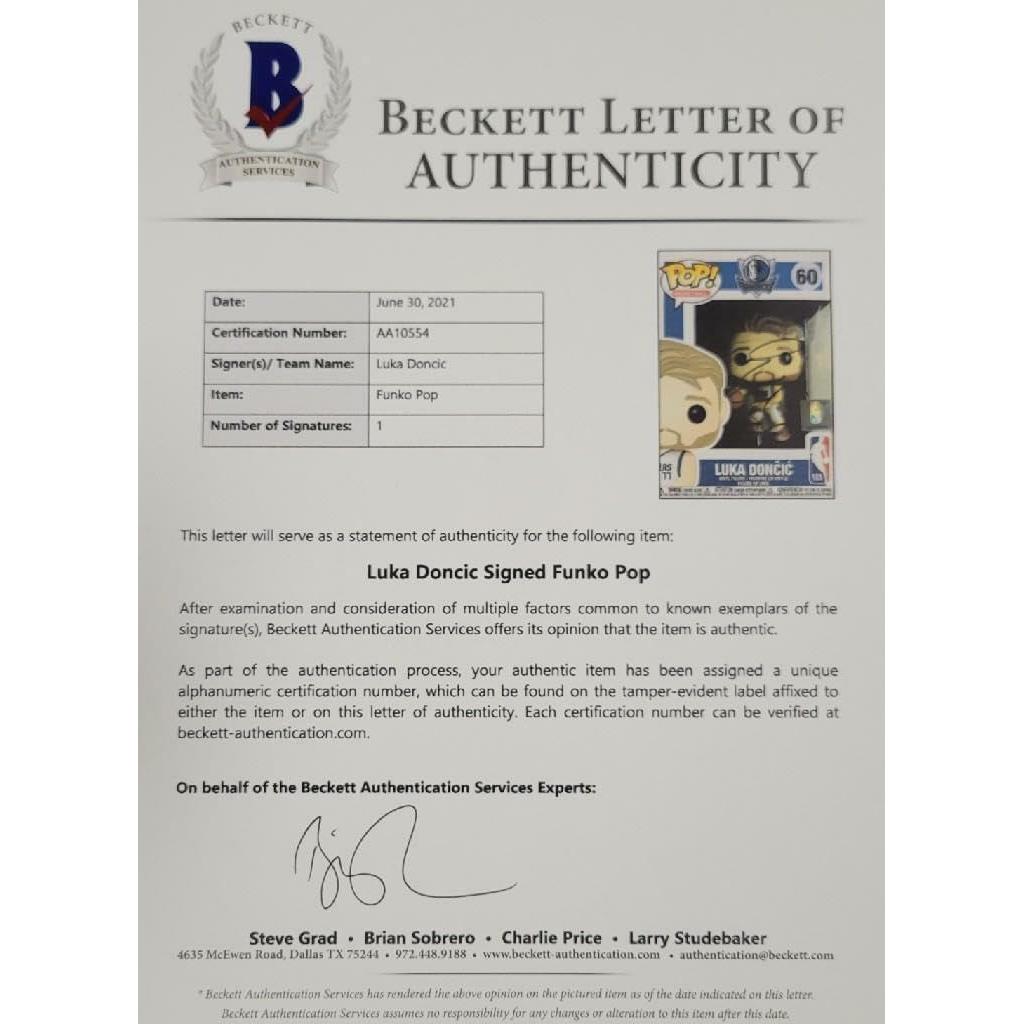 Figura Funko POP autografiada Luka Doncic NBA con COA