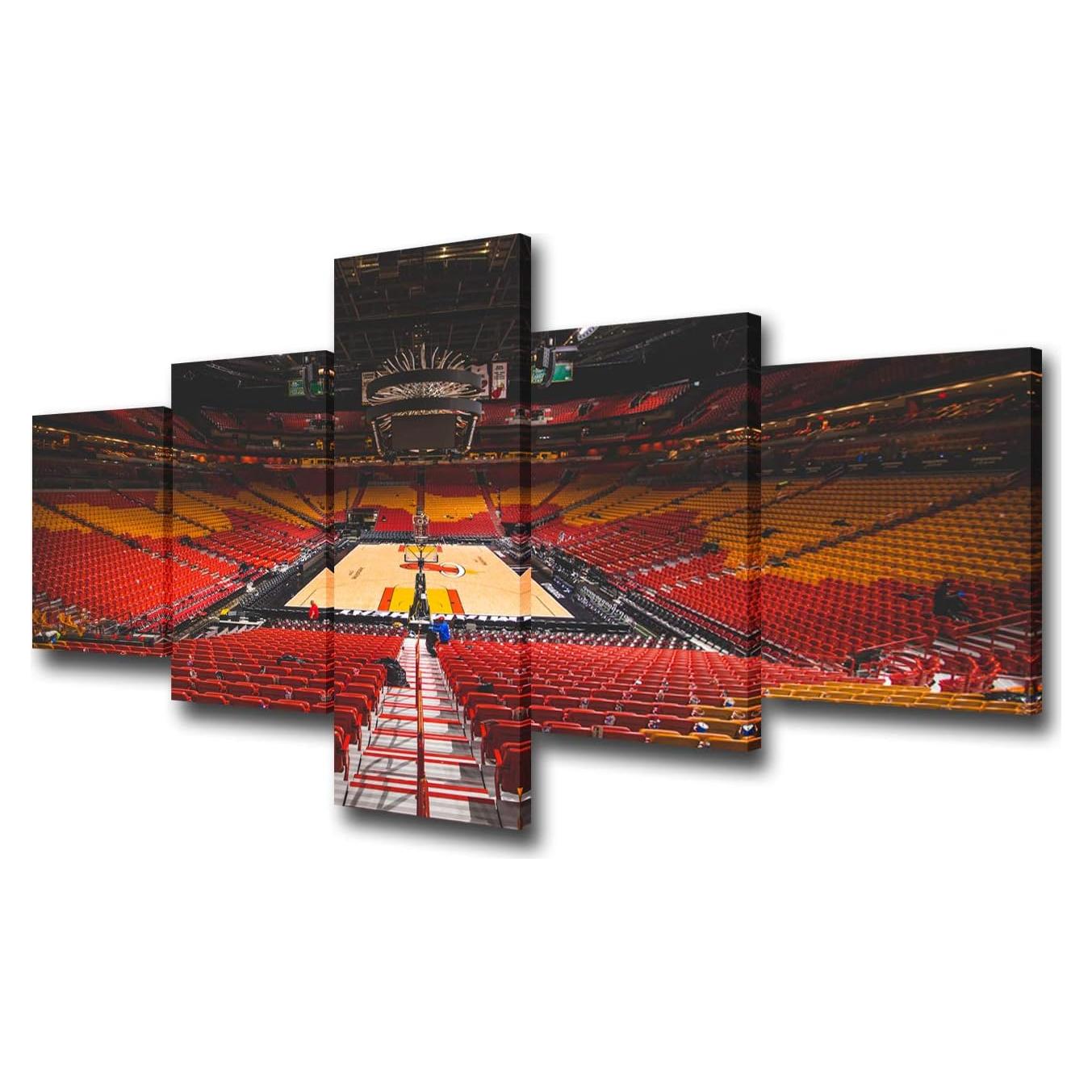 Decoración de Pared Baloncesto NBA Miami Heat 5 Piezas 127x61cm