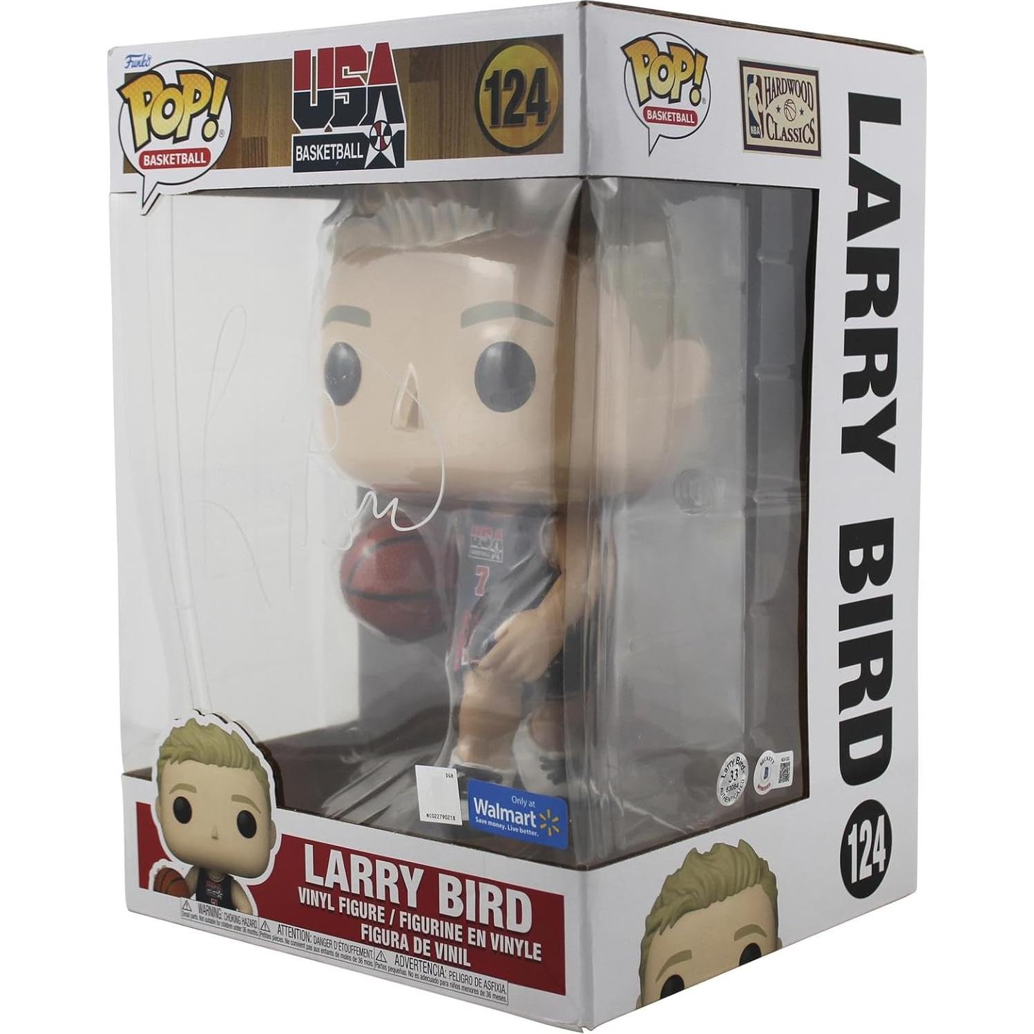 Figura de Vinilo Funko Pop Baloncesto USA #124 Firmada Larry Bird 25.4 cm
