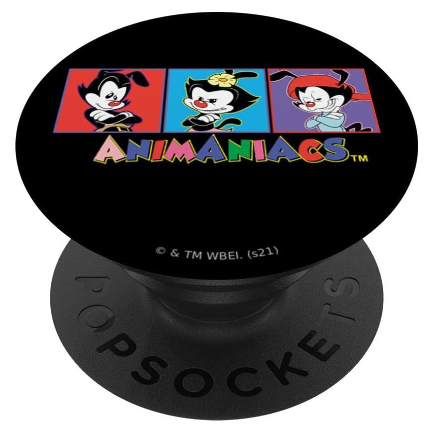 PopSockets Animaniacs Estándar Negro 136g Intercambiable