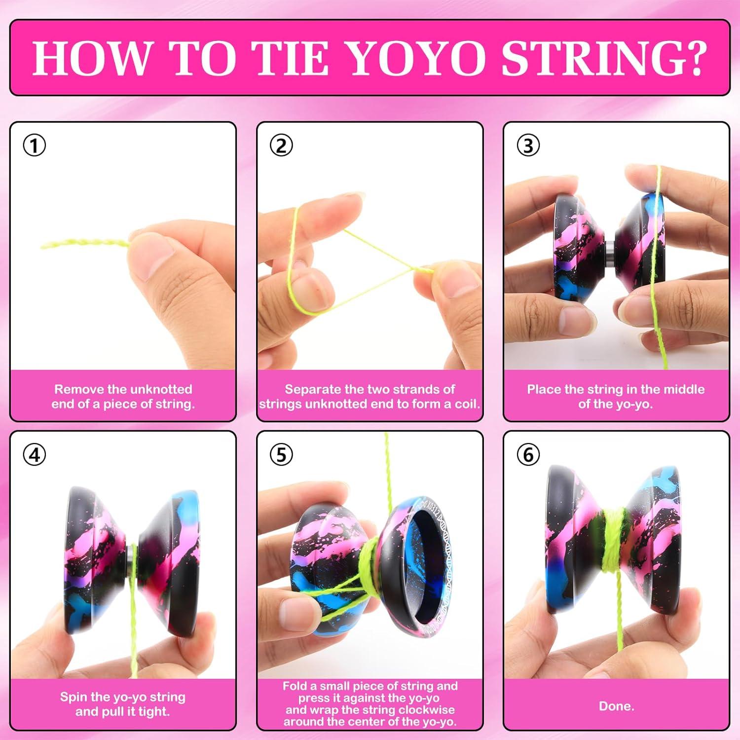 Yoyo Profesional YoYoStudio X0312 para Trucos - Negro Azul Rosa