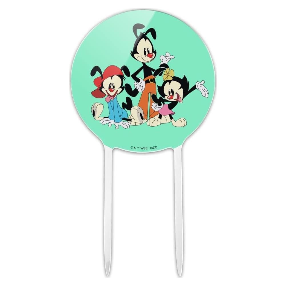 Adorno de Pastel Animaniacs Acrílico 18.42 cm Fiesta Cumpleaños