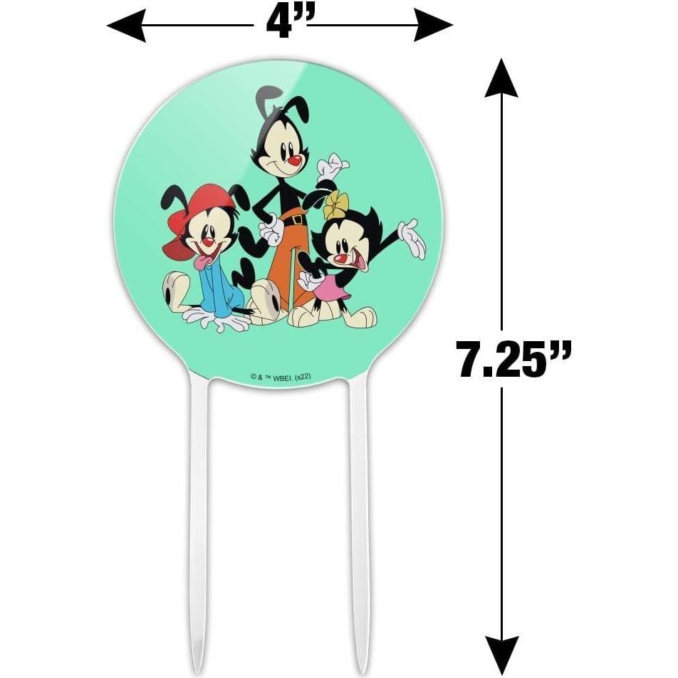 Adorno de Pastel Animaniacs Acrílico 18.42 cm Fiesta Cumpleaños