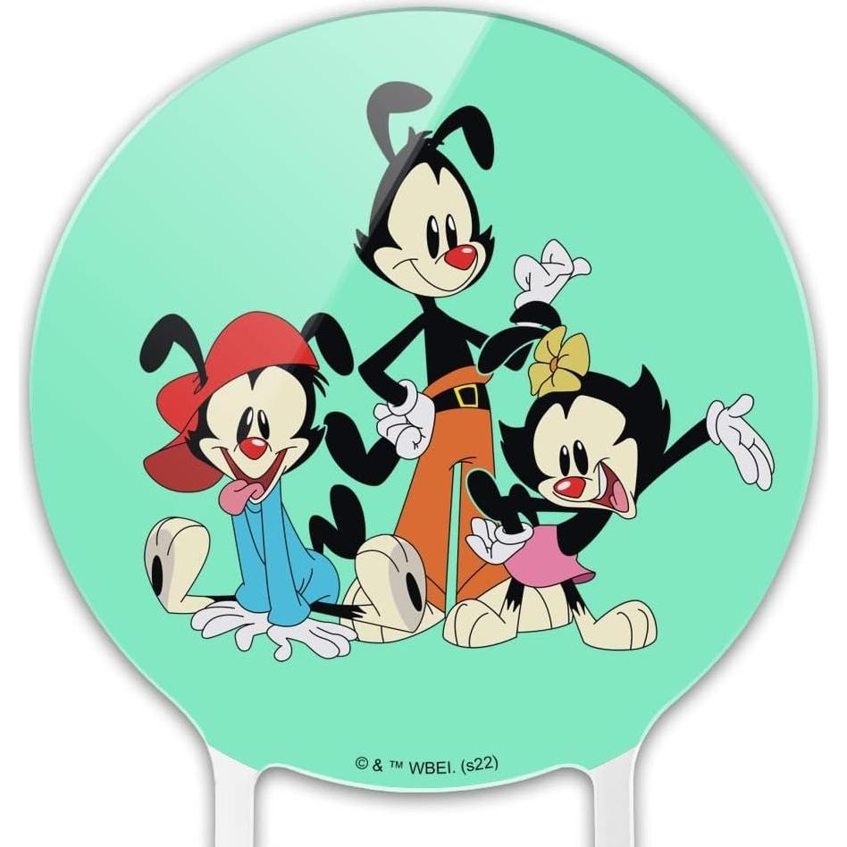 Adorno de Pastel Animaniacs Acrílico 18.42 cm Fiesta Cumpleaños