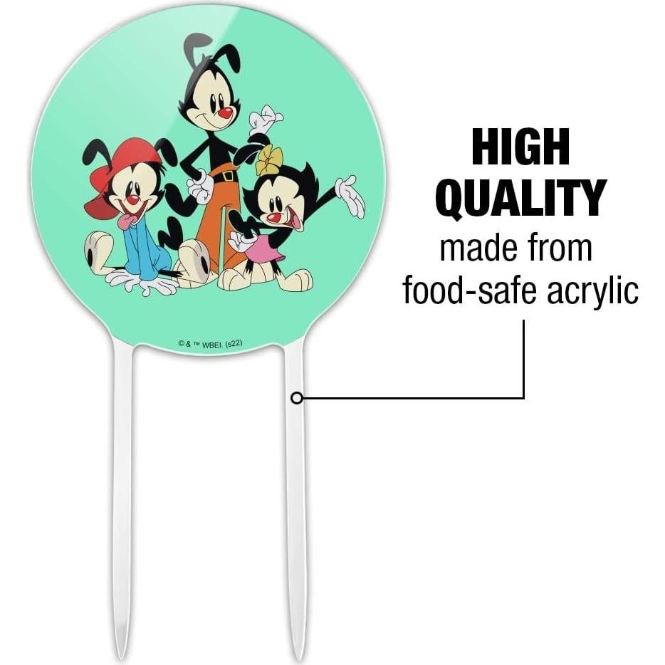 Adorno de Pastel Animaniacs Acrílico 18.42 cm Fiesta Cumpleaños