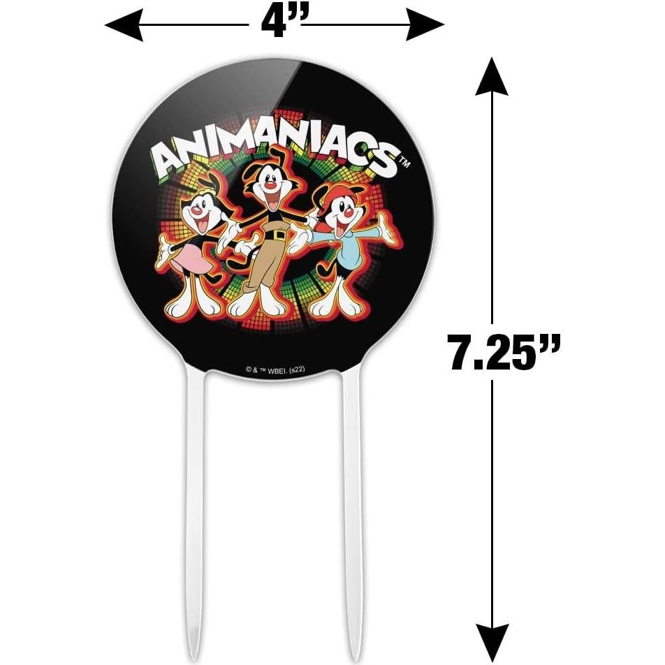 Topper de Pastel Animaniacs Acrílico 18.4 cm Fiesta Cumpleaños
