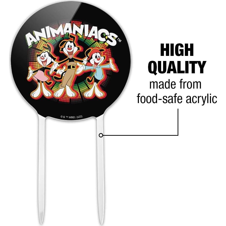 Topper de Pastel Animaniacs Acrílico 18.4 cm Fiesta Cumpleaños