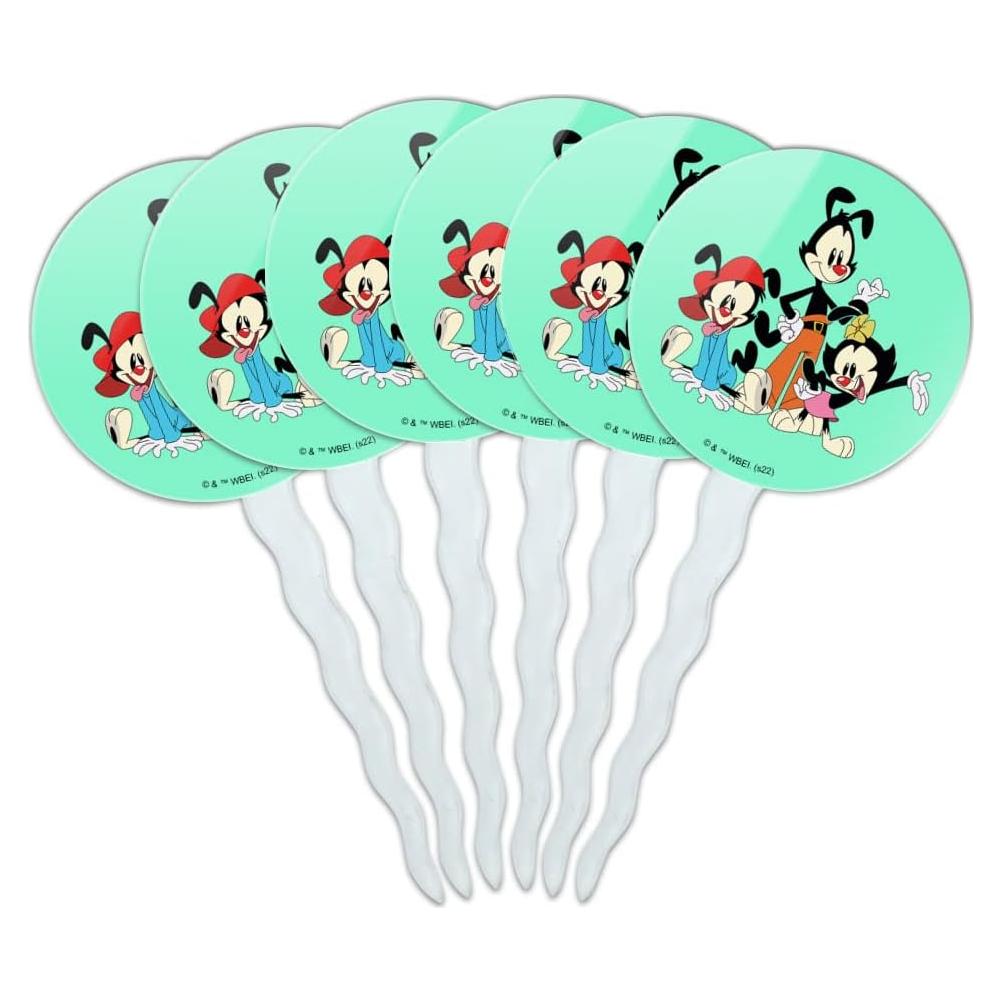 Set de 6 Toppers para Cupcakes Animaniacs Graphics and More