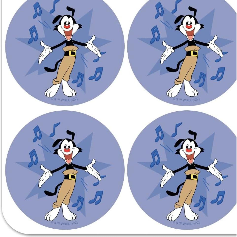 Pegatinas Animaniacs Yakko 18 Piezas 5.08 cm Vinilo Claro