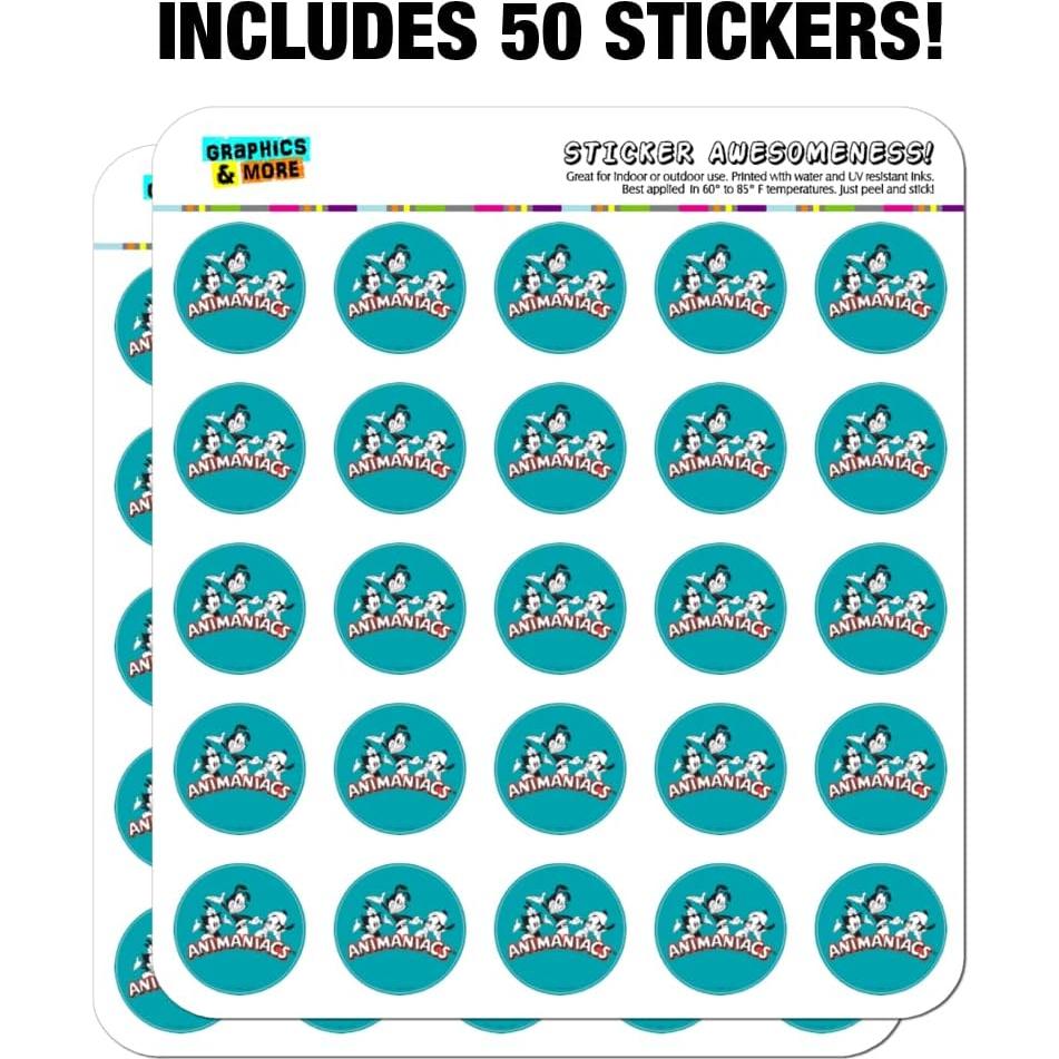 Stickers de Scrapbooking Animaniacs 50 Piezas 2.54 cm