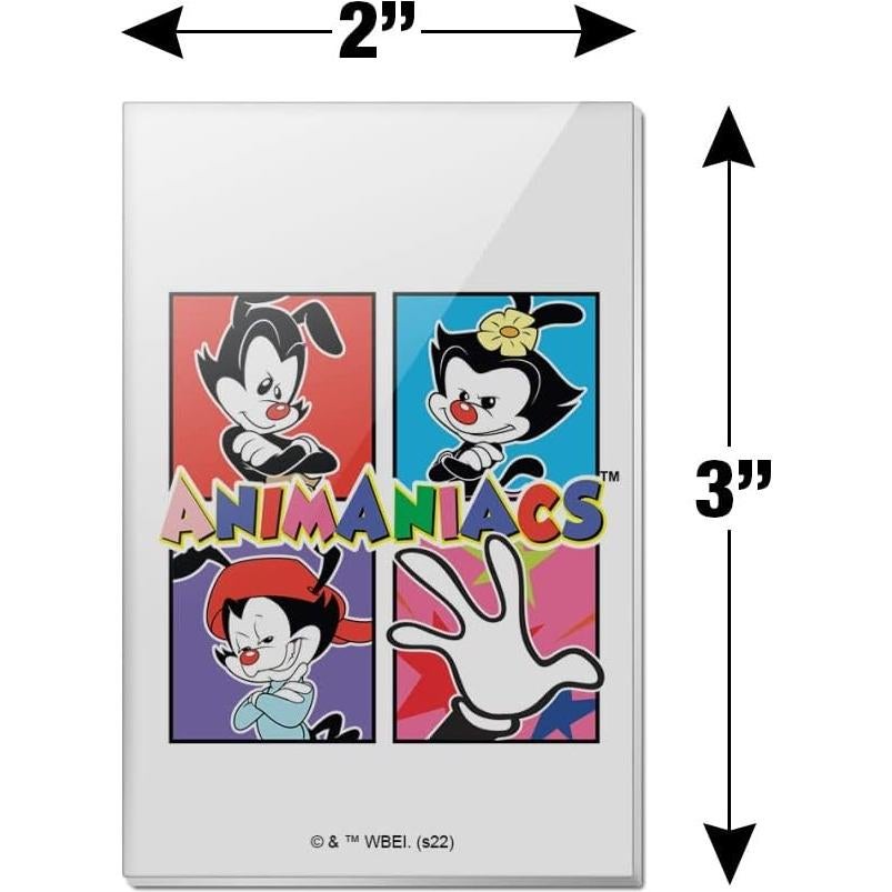 Imán Acrílico Rectangular Animaniacs 7.6x5.1cm Multicolor