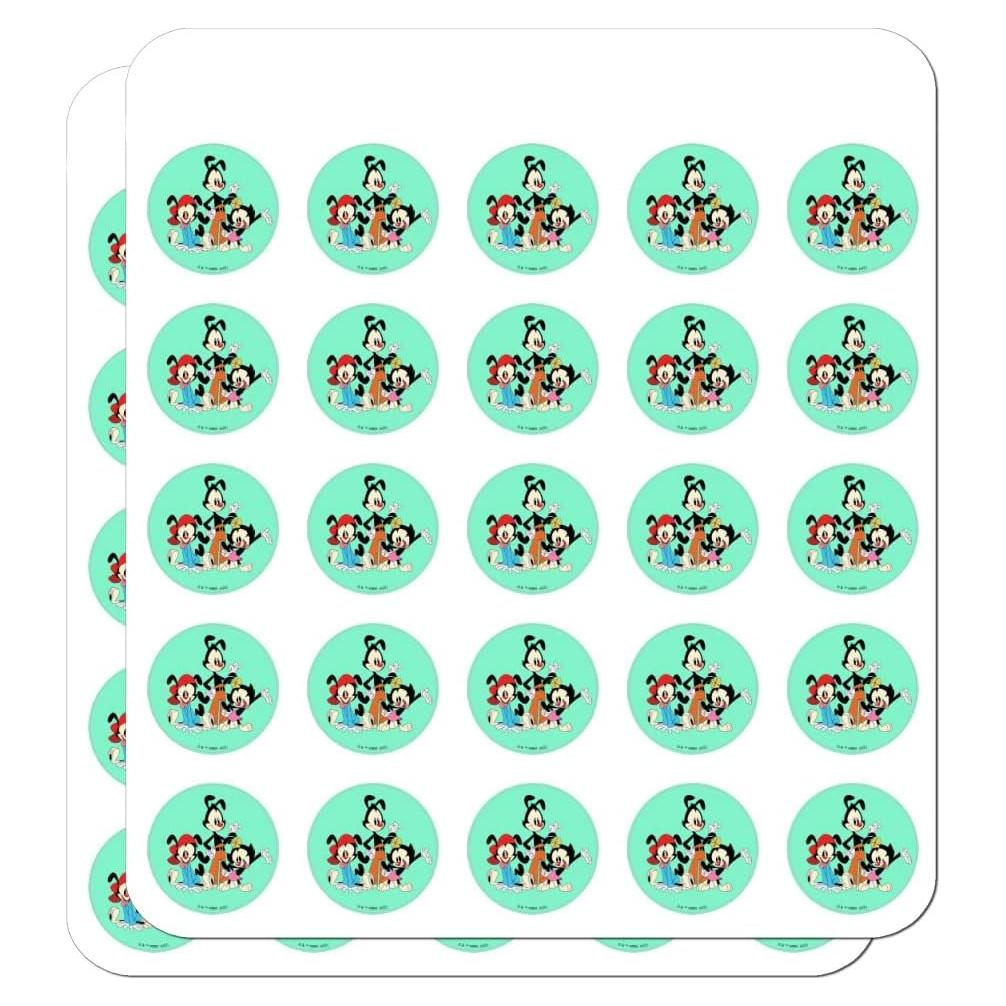 Stickers Transparentes Animaniacs 50 Piezas 2.54 cm Graphics & More