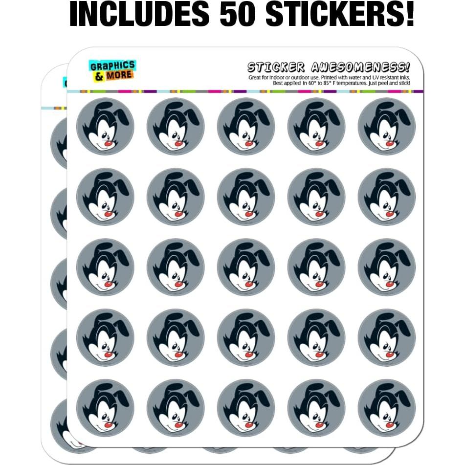 Calendario Planificador Stickers Animaniacs 50 Pegatinas 2.54 cm