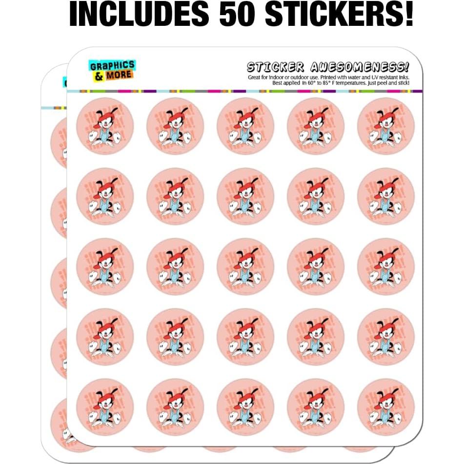Pegatinas Animaniacs 50 Unidades 2.54 cm Graphics & More