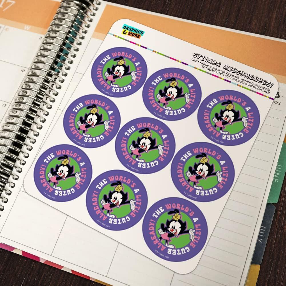Stickers Animaniacs para Scrapbooking - 18 Piezas 5.08 cm