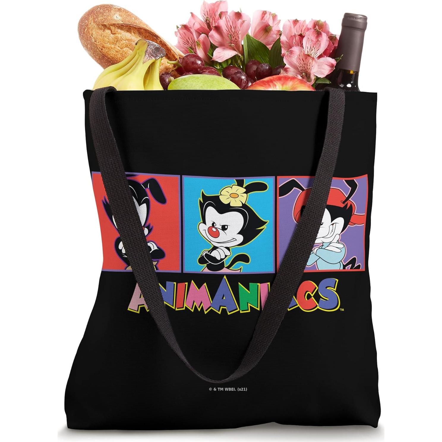 Bolsa Tote Animaniacs 40.6 cm con asas de algodón