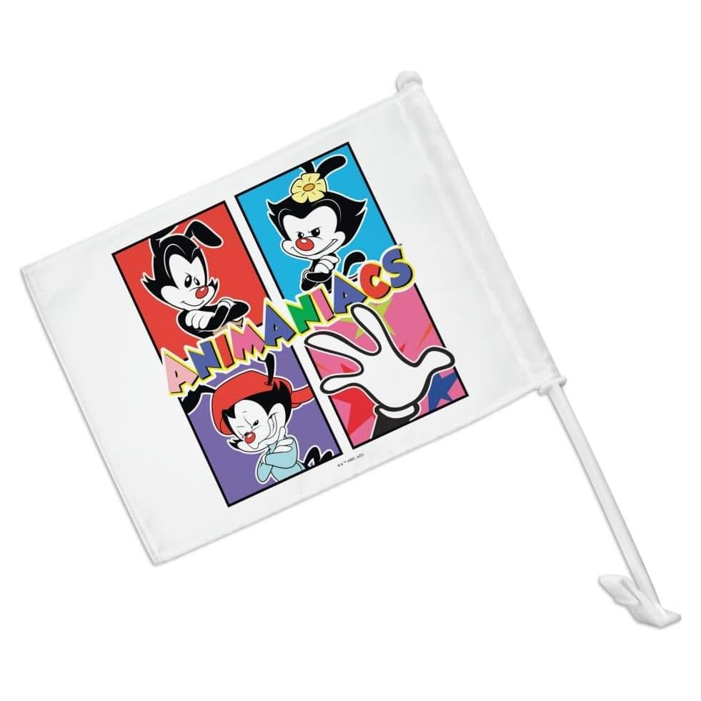 Bandera de Carro Animaniacs con Poste de Plástico 48cm