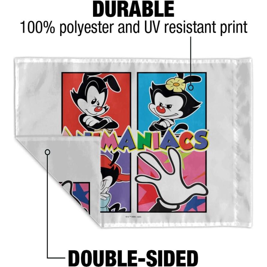 Bandera de Carro Animaniacs con Poste de Plástico 48cm