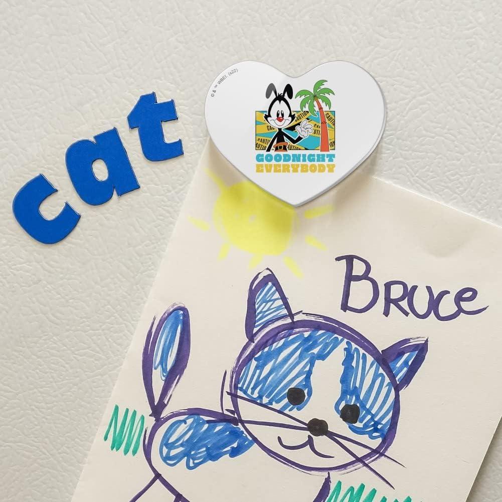 Imán de Refrigerador Acrílico Corazón Animaniacs 6.4x5.1cm