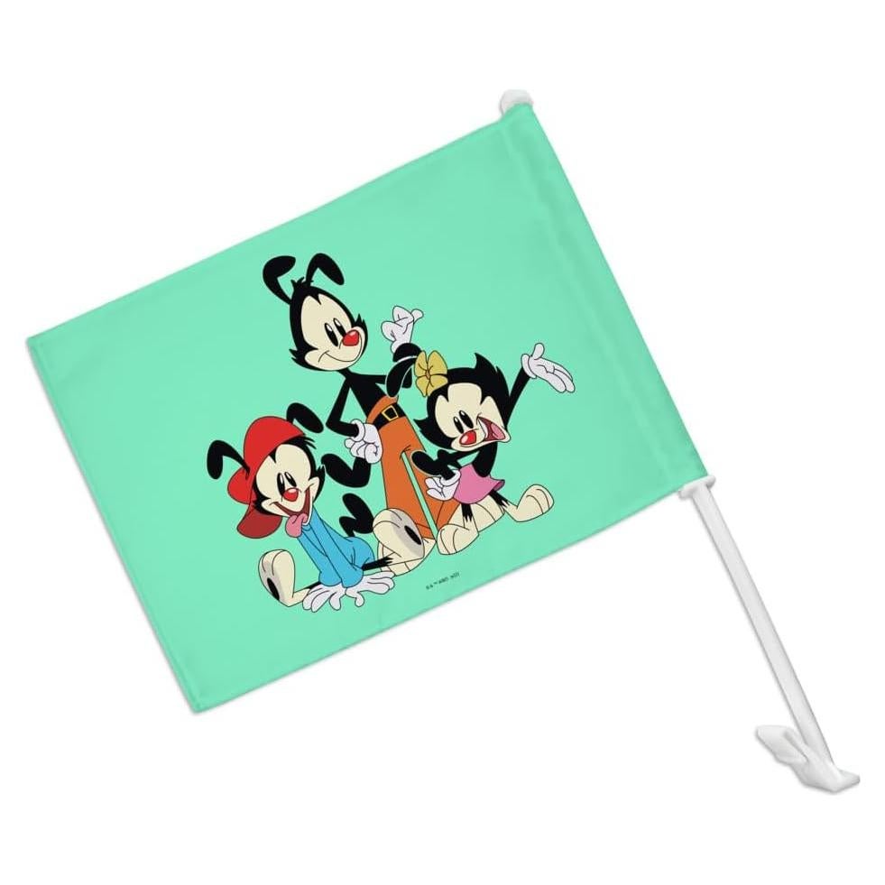 Bandera de Coche Animaniacs con Clip y Poste 48cm