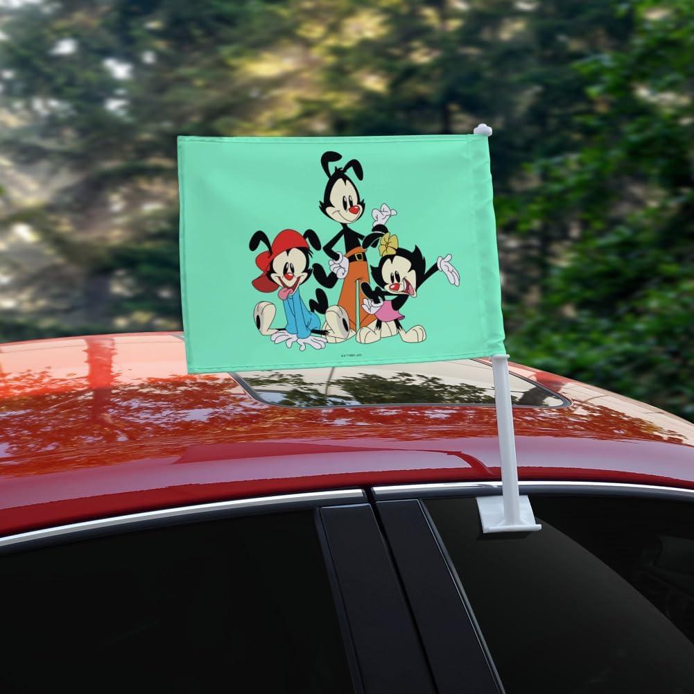 Bandera de Coche Animaniacs con Clip y Poste 48cm